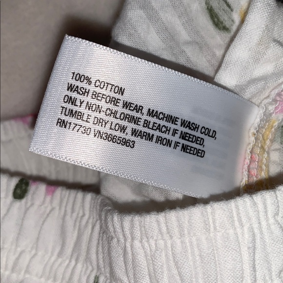 Cat & Jack White Floral Cotton Pants 18M EUC - Picture 6 of 6